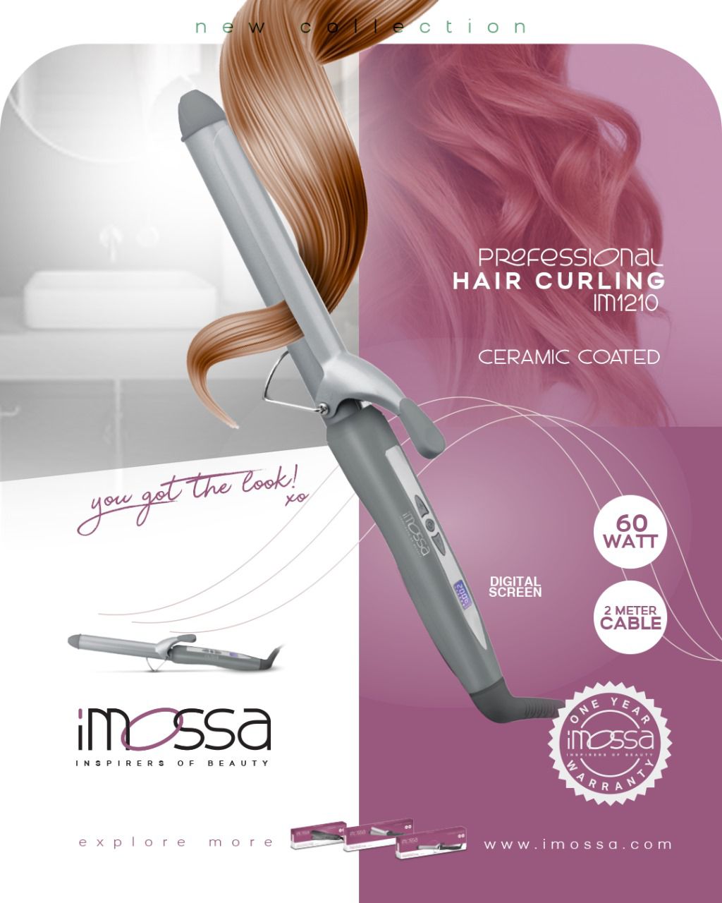 Professional Hair curling Imossa 1210