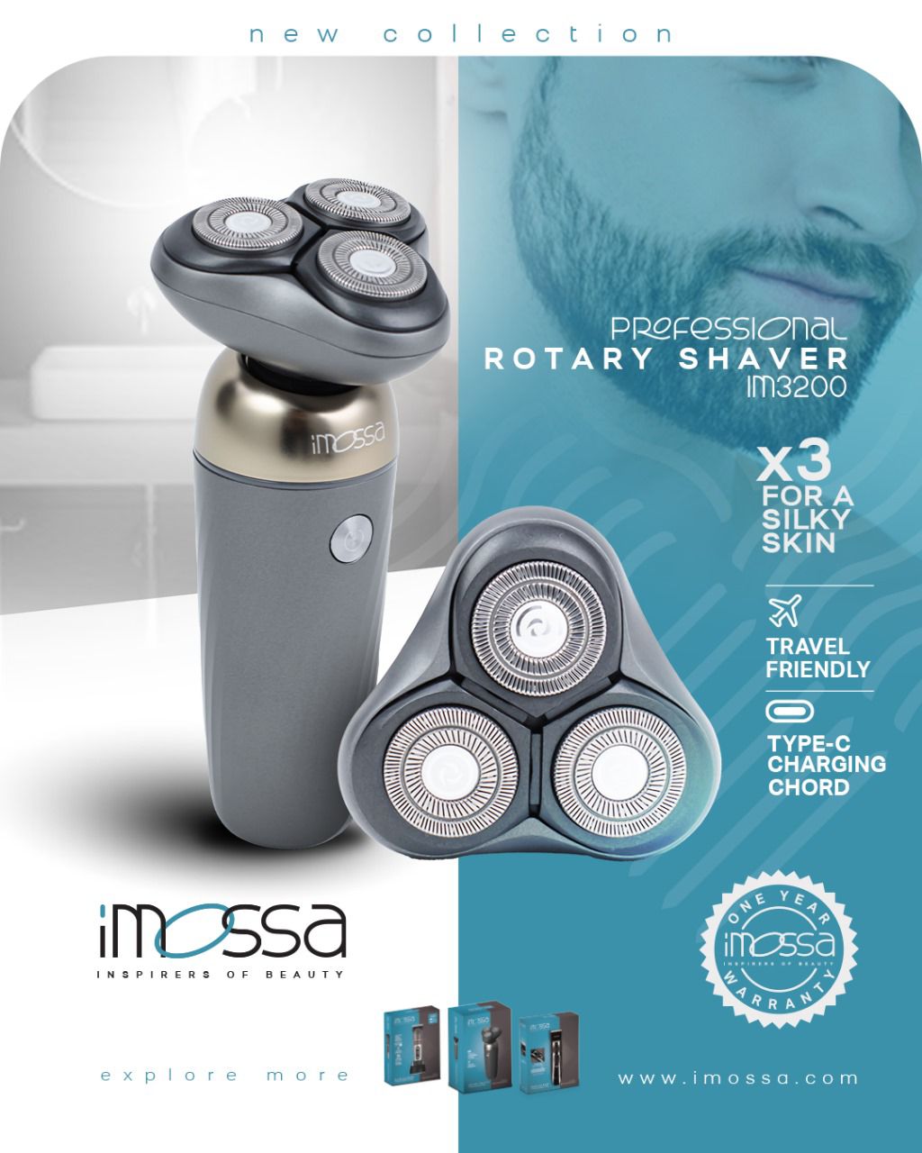 Professional rotary shaver Imossa 3200
