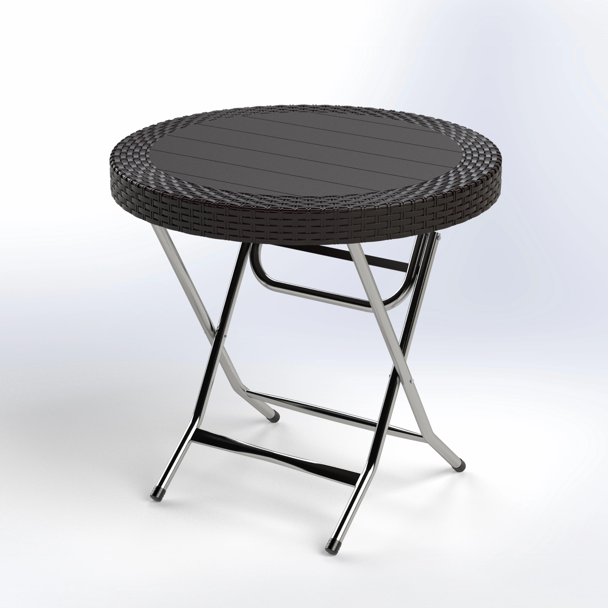 Laura | Round Rattan Foldable Table | 80*75