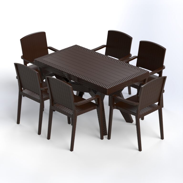 Jounieh Set | 6 Chairs & Rectangular Table