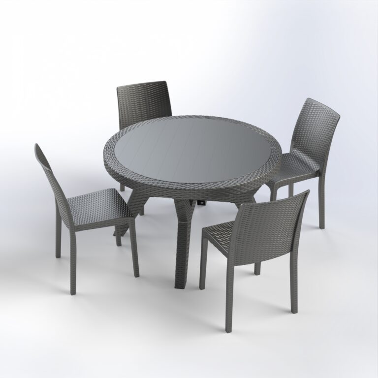 Nabatieh Set | 4 Chairs and Round Table